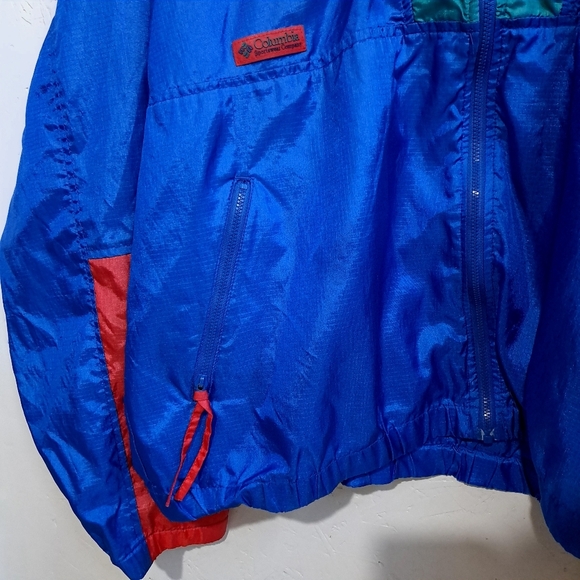 Columbia | Vintage Colorblock Windbreaker Jacket - Blue, Green, Red - Picture 3 of 8